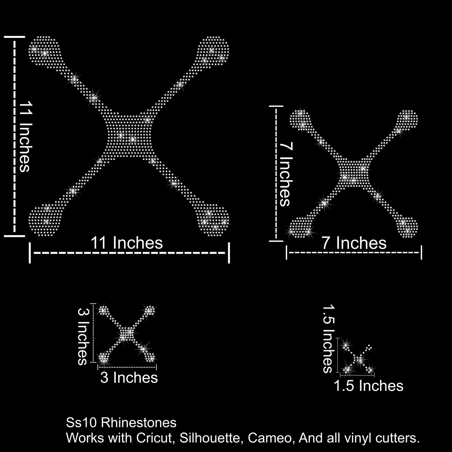 Y2K Rhinestone SVG Pack 100 Variations (27 Files)