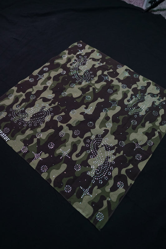 Camo Rhinestone Bandana