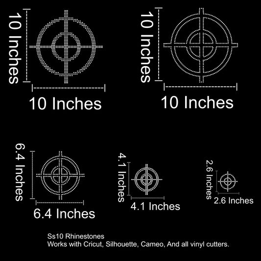 Aimbot Rhinestone SVG File (5 Sizes)