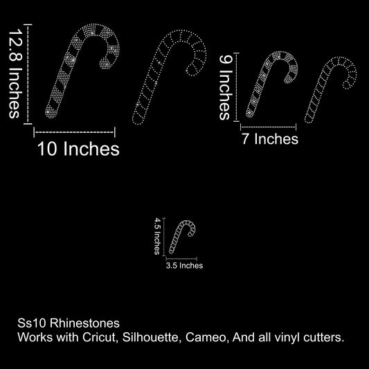 Candy Cane Christmas Rhinestone SVG File