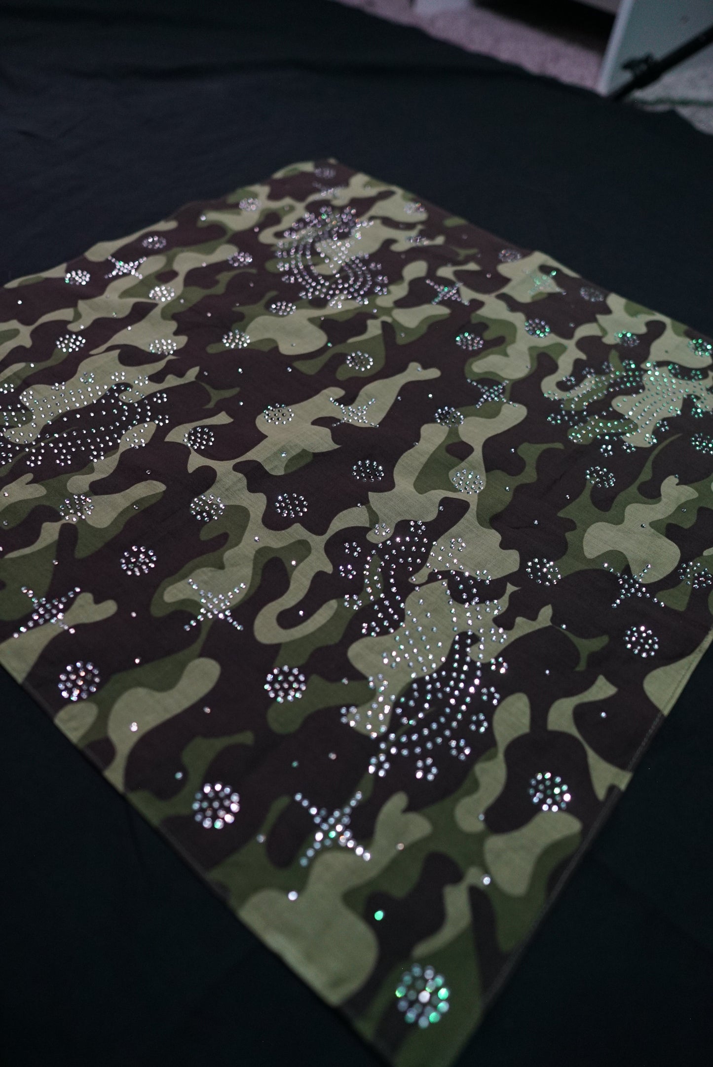 Camo Rhinestone Bandana