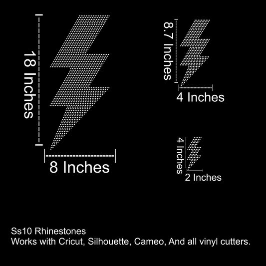 Y2K Lightning Bolt Rhinestone SVG File