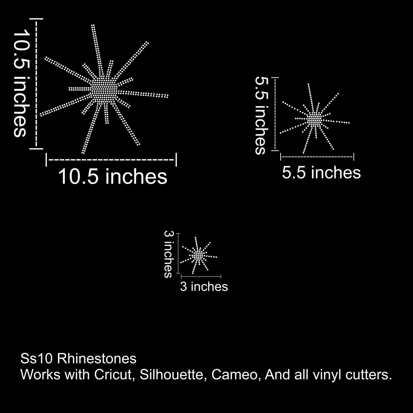 Y2K Rhinestone SVG Pack 100 Variations (27 Files)