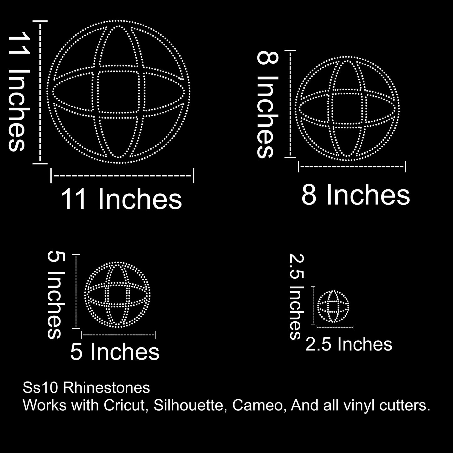 Y2K Rhinestone SVG Pack 100 Variations (27 Files)