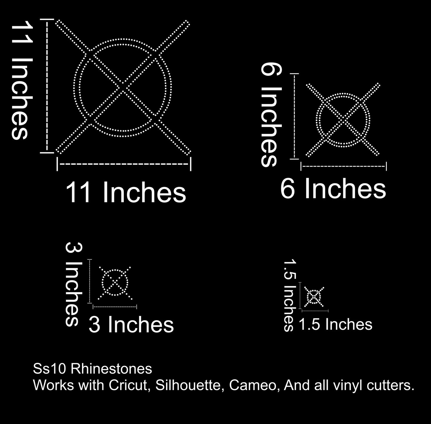 Y2K Rhinestone SVG Pack 100 Variations (27 Files)