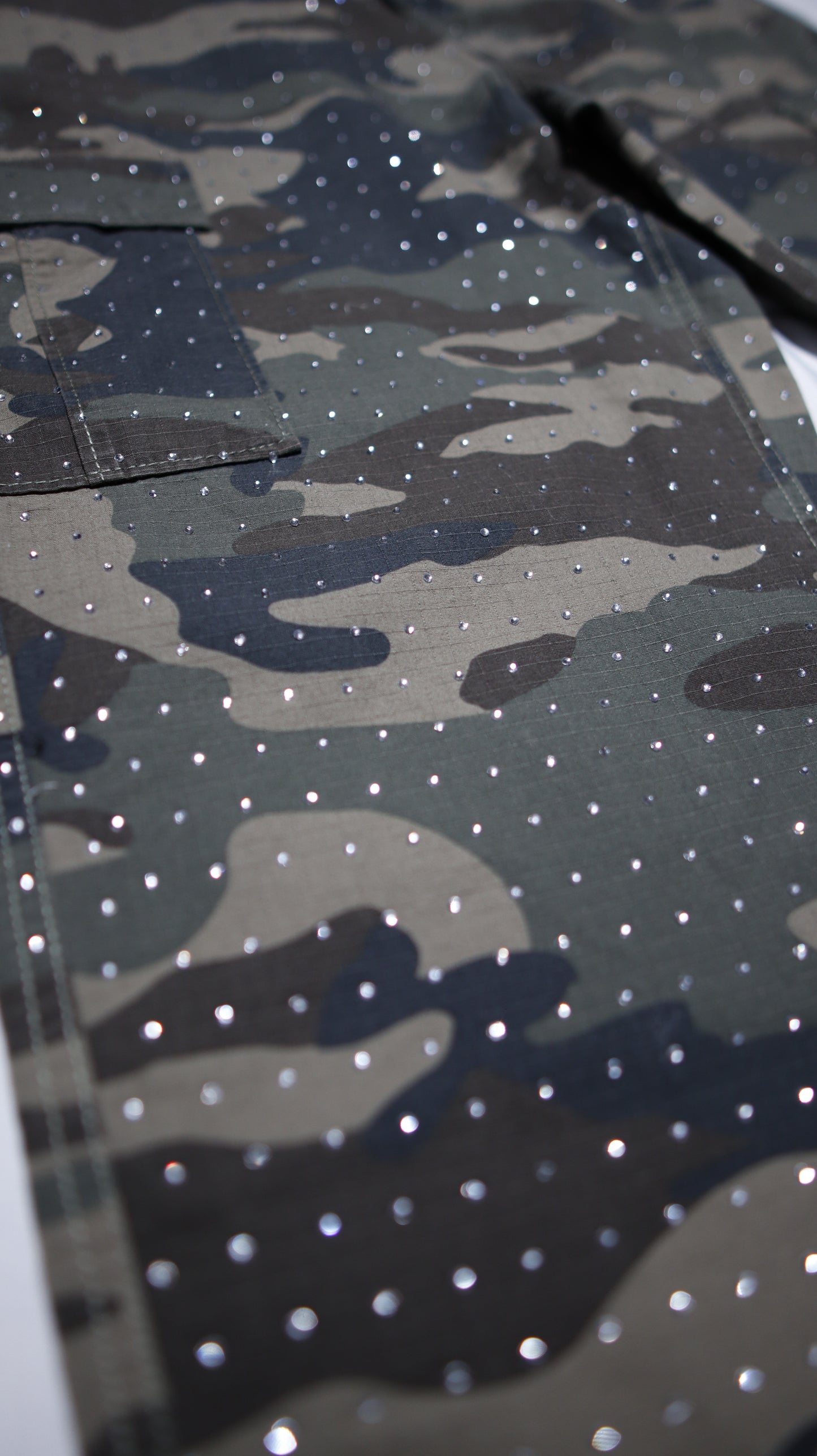 Custom Rhinestone Camo Pants (34 x 30)