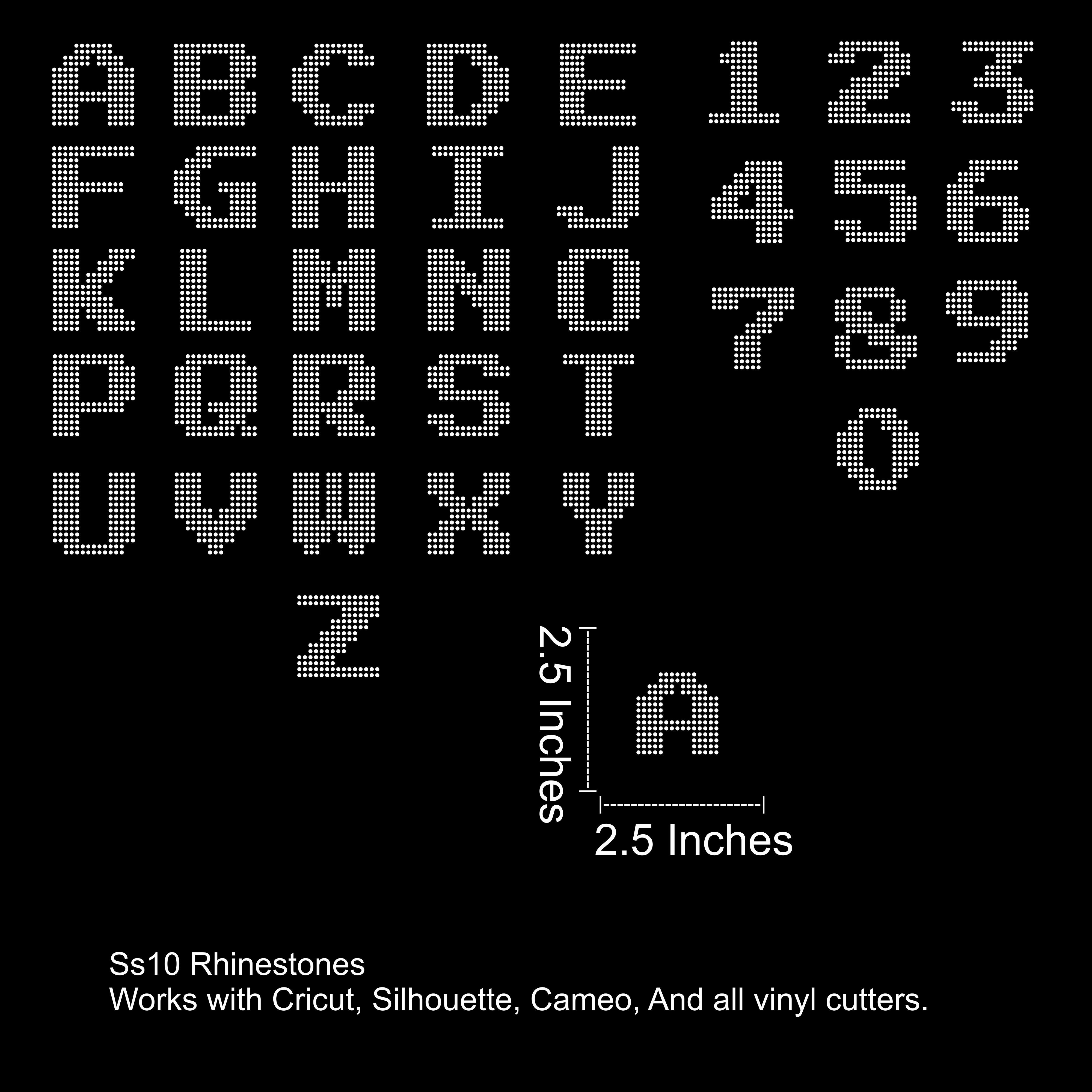 Pixel Block Font Rhinestone SVG File 2.5 Inches Tall – The Recipe Worldwide