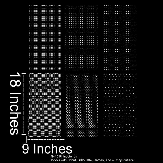 Rhinestone Sheet SVG Files 9x18 Stencil (6 Files Total)