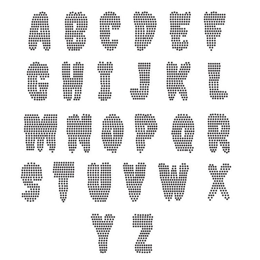 Midnight Drip Font Rhinestone SVG File (3 Inches Tall)