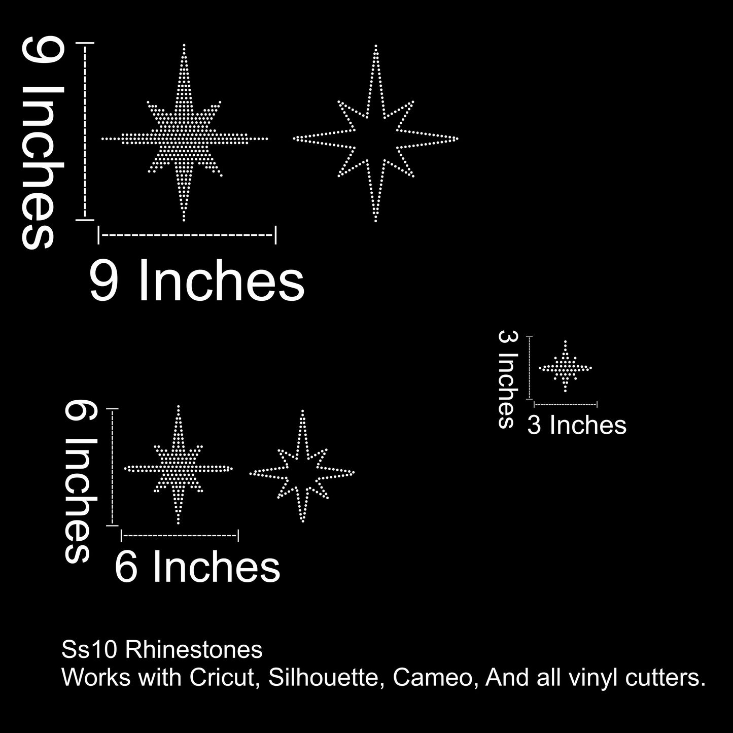 Christmas Star Rhinestone SVG File