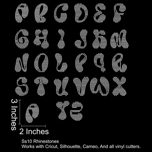 Waveline Drip Rhinestone SVG File 3 Inches Tall