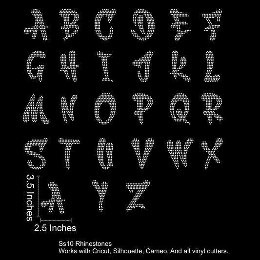 Wild Trace Font Rhinestone SVG File 3.5 Inches Tall