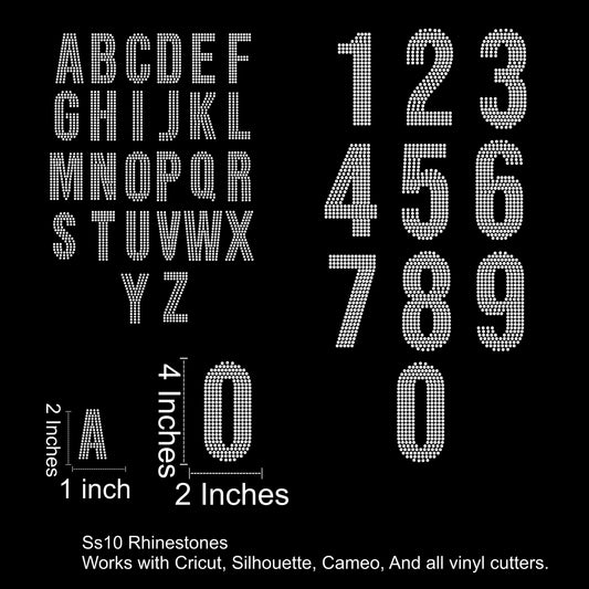 Tower Type Font Rhinestone SVG File A-Z & 0-9