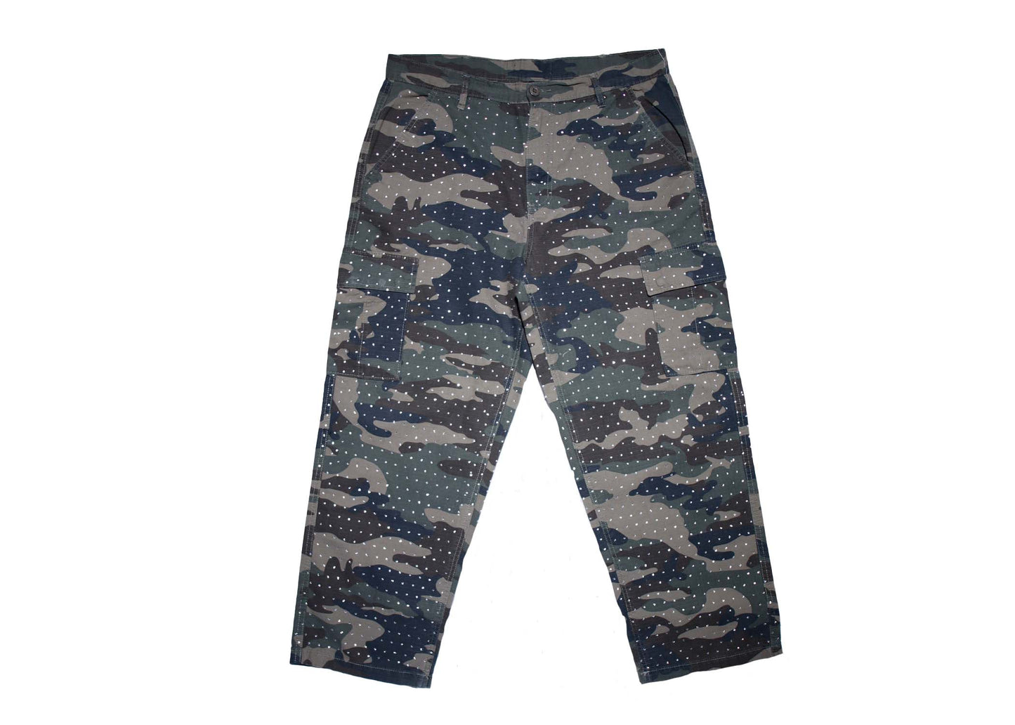 Custom Rhinestone Camo Pants (34 x 30)