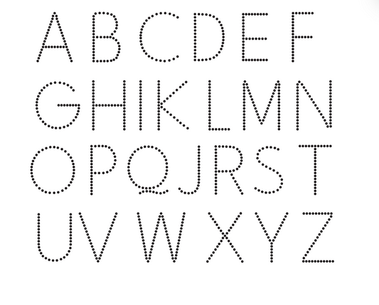 Base Line Font Rhinestone SVG File (2.5 Inches Tall)