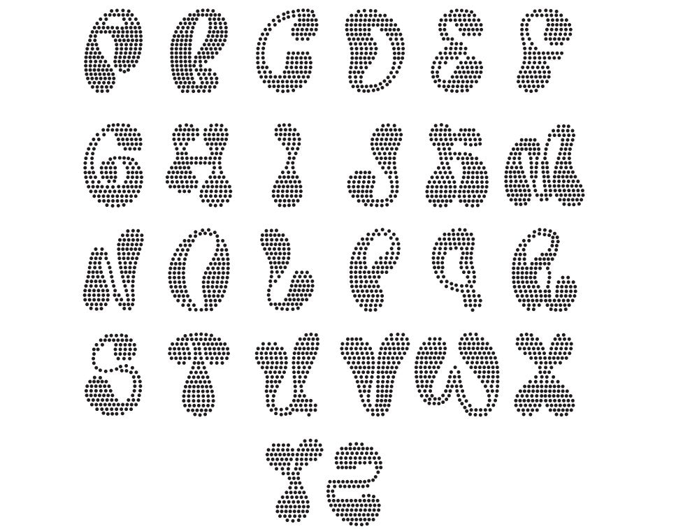 Waveline Drip Rhinestone SVG File 3 Inches Tall